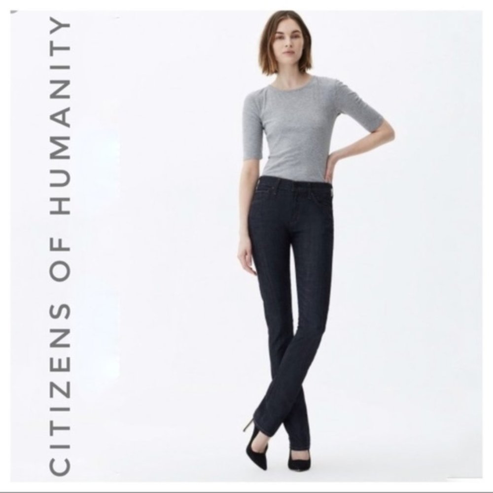 COH Black Ava Stretch Low Rise Straight Jean sz 28 NWOT